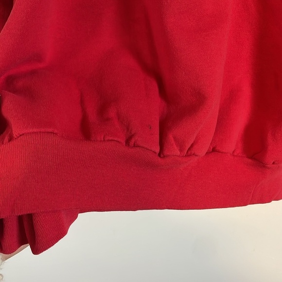 VTG Tourist Mickey Crewneck Sweatshirt XL Red Mouse 90s Americana Merch Disney - Picture 5 of 14